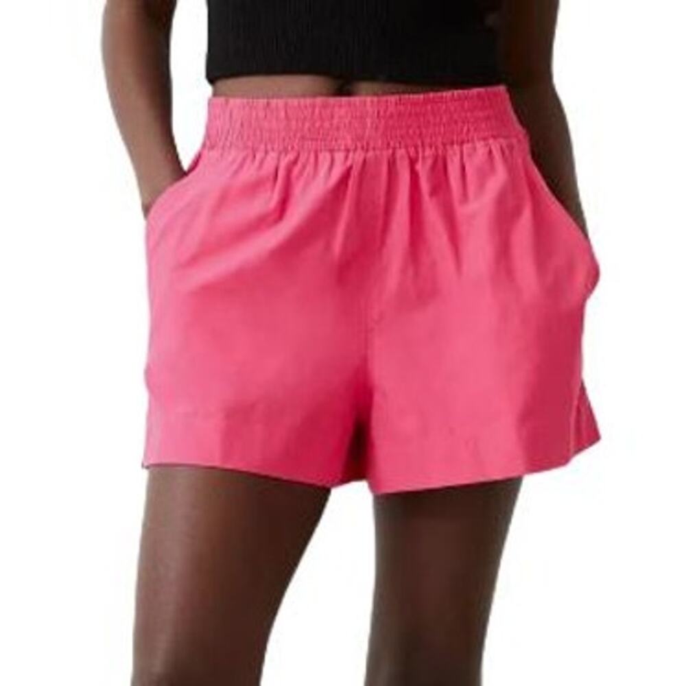 French Connection Poplin Shirting Shorts Raspberry Sorbet Pink NWT XS barbiecore